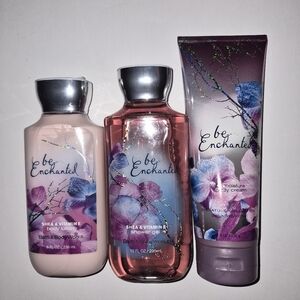 B&BW 3 PC SET BE ENCHANTED SHOWER GEL & BODY CREAM & BIG! SIZES! 8OZ/236ML NEW!